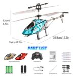 XIKOTEC RC Hubschrauber 31 cm – Ferngesteuert mit 2 Akkus & LED für Kinder ab 8 Jahren – Bild 2