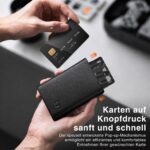 TENBST Slim Wallet Herren mit RFID-Schutz – Kompaktes Kartenetui aus Kunstleder – Bild 5