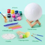 Klever Kits Fussball-Lampe Malset – DIY Nachtlicht Bastelset für Kinder ab 6 Jahren – Bild 3