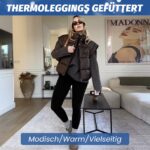 HIPOWER Thermo Leggings Damen gefüttert – Wärmeleggings mit Fleece für Winter – Bild 5