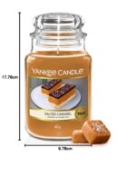 Yankee Candle Salted Caramel grosse Duftkerze – 150 Stunden Brenndauer – Bild 3