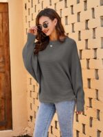 Fessceruna Damen Oversize Strickpullover mit Fledermausärmeln – Winterpulli für jeden Tag – Bild 6