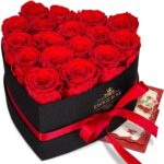 17er Infinity Rosen Geschenkbox Herzform – Konservierte Rosen 3 Jahre haltbar