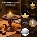 cimetech 24er LED Teelichter mit Timer & Fernbedienung – flammenlose Kerzen für sichere Dekoration – Bild 2