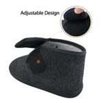 TIESTRA Herrenhausschuhe Winter mit Memory Foam & Lammfell – Warme Filzpantoffeln für breite Füsse – Bild 6