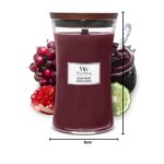 WoodWick Sanduhr Duftkerze Black Cherry – 130 Stunden Brenndauer mit knisterndem Holzdocht – Bild 3