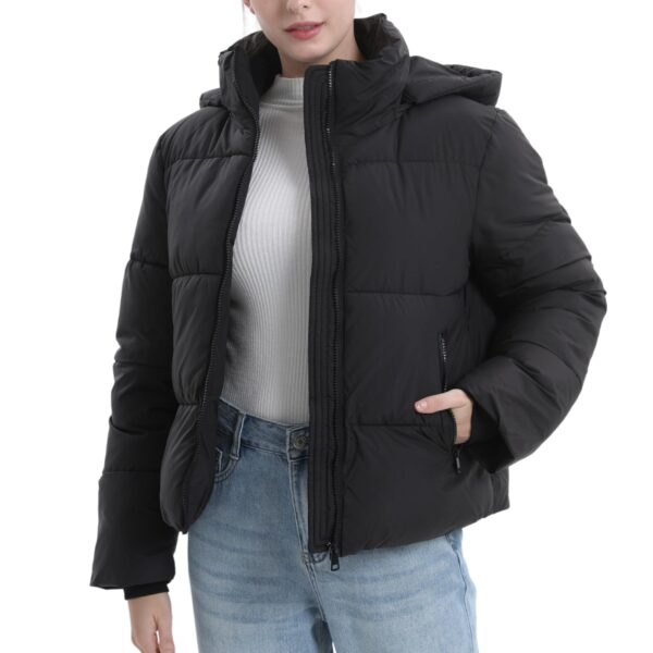 PUFFIT Damen Winterjacke mit abnehmbarer Kapuze – Wasserdicht & Winddicht Steppmantel