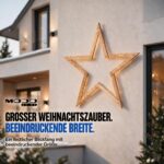 MODO24 Weihnachtsstern 114 cm – FSC-Kiefernholz Bausatz mit Faltmechanismus für Garten – Bild 3