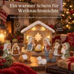 Krippen-Adventskalender 2026 mit LED-Beleuchtung – 24 Figuren & Strickoptik für Kinder – Bild 2