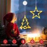 Buudala LED Weihnachtsdeko Fenster 4er Set – Sterne & Bäume mit Timer & 3 Modi – Bild 2