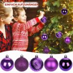 Briful 25er Christbaumkugeln-Set 6cm – Bruchsichere Weihnachtskugeln aus Kunststoff – Bild 5