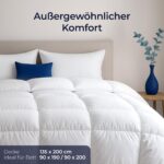 Dreamzie Daunendecke 135x200 Winter – Premium Bettdecke mit RDS & Oeko-Tex Zertifizierung – Bild 2