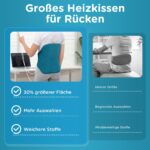 Comfytemp Rücken Heizkissen 39x61cm mit 9 Wärmestufen – Elektrisches Wärmegürtel für Rückenschmerzen – Bild 7