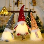 ACAREY Weihnachtswichtel mit LED – 3er Set Plüsch Weihnachtsdeko für innen – Bild 7