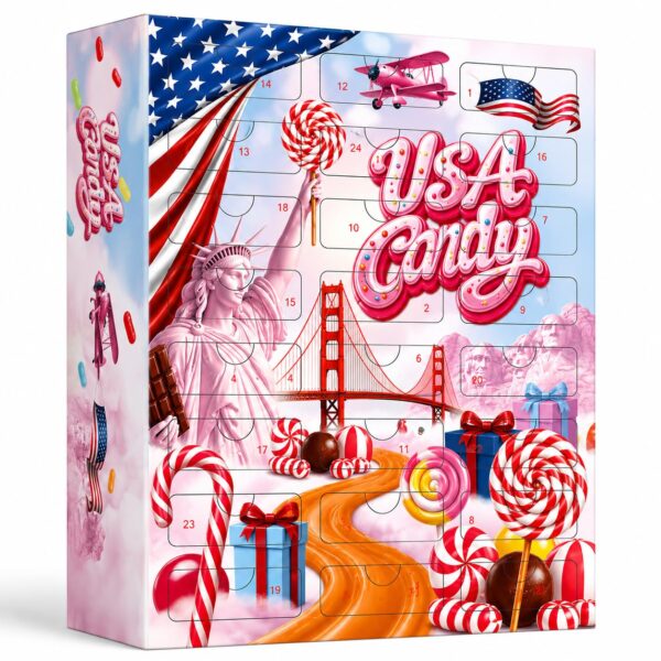 UMBRELLA® USA Adventskalender 2026 – 24 amerikanische Süssigkeiten für echtes Amerika-Feeling