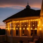 150 LED Schneeflocken & Sterne Lichtervorhang 2,3m – Warmweiss mit 8 Modi & Timer – Bild 8