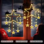 Therlan LED Weihnachtsstern 2er Set mit 62 LEDs – Batteriebetriebene Fensterdeko mit Timer & 8 Modi – Bild 7