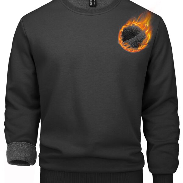 MAGCOMSEN Herren Fleece Pullover mit Rundhals – Warm gefüttertes Winter Sweatshirt