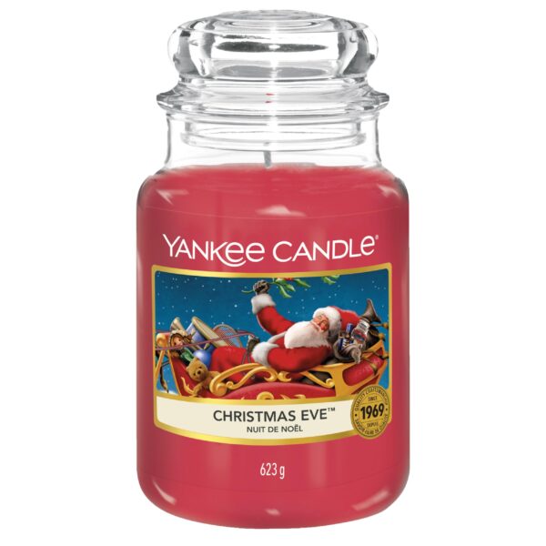 Yankee Candle Christmas Eve Duftkerze Gross – 150 Stunden Brenndauer für Zuhause