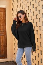 Fessceruna Damen Strickpullover Oversize mit Fledermausärmeln – Eleganter Winterpulli – Bild 6