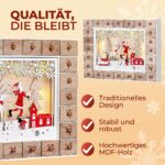 Spielwerk Adventskalender Nikolausschlitten Holz mit LED – Wiederverwendbar & zum Selbstbefüllen – Bild 7