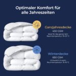 Dreamzie Daunendecke 135x200 Winter – Premium Bettdecke mit RDS & Oeko-Tex Zertifizierung – Bild 8