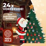 SPIELWERK® Adventskalender Weihnachtsmann zum Selberbefüllen – Wiederverwendbar aus Holz – Bild 2