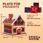 SPIELWERK® XL Adventskalender Lebkuchenhaus – Wiederverwendbar zum Selbstbefüllen aus Holz – Bild 2