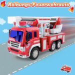GizmoVine Feuerwehrauto Groß mit Drehleiter – Spielzeugauto mit Sound & Licht für Kinder ab 3 Jahren – Bild 4