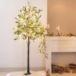 DELICHTER Olivenbaum 180 cm mit 300 LED warmweiss – Deko-Lichterbaum für Innen & Aussen – Bild 8