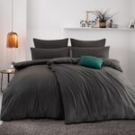 Nesture Thermo Fleece Bettwäsche 135x200 4-teilig – Wärmend & pflegeleicht in Anthrazit
