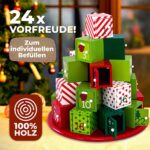 Spielwerk Adventskalender zum Selberbefüllen – Wiederverwendbarer Holz-Geschenkeberg – Bild 3