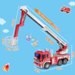 GizmoVine Feuerwehrauto Groß mit Drehleiter – Spielzeugauto mit Sound & Licht für Kinder ab 3 Jahren – Bild 3