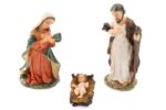 ELLUG Mini Krippenfiguren Set 11-teilig – Edle Weihnachtskrippe mit Goldakzenten – Bild 2