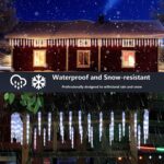 Joomer Eiszapfen Lichterkette 4M 90 LED – Weihnachtsbeleuchtung Outdoor mit 8 Modi & Timer – Bild 3