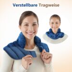 Comfytemp Gewichtetes Wärmekissen Nacken 1,1kg – Feuchtwärmetherapie mit Leinsamen – Bild 3