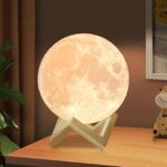ACED Mondlampe 18 cm mit 128 Farben & 3D-Druck – LED Nachtlicht mit Fernbedienung