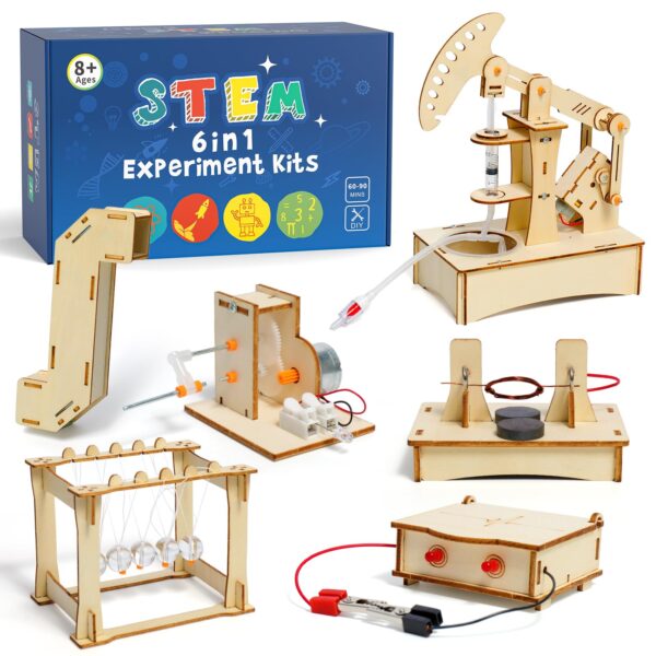 ADUSRIZ 6-in-1 Elektronik Baukasten – STEM Experimente für Kinder ab 8 Jahren