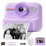 HiMont Kinder-Sofortbildkamera 1080P mit 32GB & Druckpapier – Violett