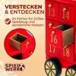 SPIELWERK® Adventskalender Lokomotive zum Befüllen – Wiederverwendbar aus Holz für Kinder – Bild 4