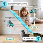 XIKOTEC RC Hubschrauber 31 cm – Ferngesteuert mit 2 Akkus & LED für Kinder ab 8 Jahren – Bild 6