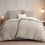 RUIKASI Winter Flanell Bettwäsche 135x200 4teilig – Plüsch Fleece Bettbezug mit Reissverschluss