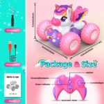 HappyGoLucky Einhorn RC Auto 2.4GHz 4WD – Ferngesteuertes Spielzeug für Mädchen 3-12 Jahre – Bild 2
