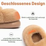 DRECAGE Kinder Hausschuhe mit Plüsch-Futter – Warme Pantoffeln für Mädchen & Jungen – Bild 6