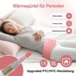 Comfytemp Heizgürtel 16x150cm mit 5000mAh Akku – Kabellos Wärmegürtel für Bauch & Rücken – Bild 2