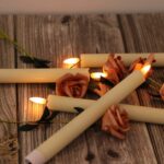 Eldnacele LED Stabkerzen 6er Set mit Fernbedienung – Echtwachskerzen mit Timer für Weihnachten – Bild 3