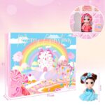 SenZjx Adventskalender 2026 für Mädchen – 24 Prinzessinnenpuppen Weihnachts-Countdown – Bild 3