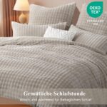 RUIKASI Winter Plüsch Bettwäsche 135x200 cm – 3D Bubble Fleece mit Reissverschluss – Bild 5