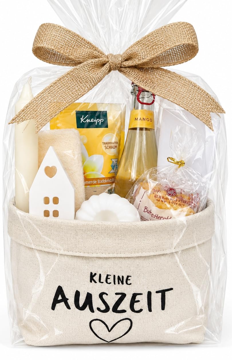 LIDAM Wellness Geschenkset «Kleine Auszeit» – Entspannungs-Geschenkorb für Frauen