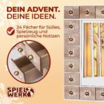 Spielwerk® Adventskalender zum Befüllen Winterlandschaft – 24 Holztürchen mit LED für Weihnachten – Bild 5